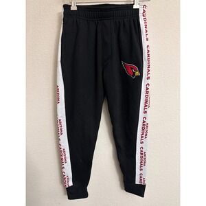 NFL Team Apparel Arizona Cardinals Youth Joggers Black White Stripe 10-12